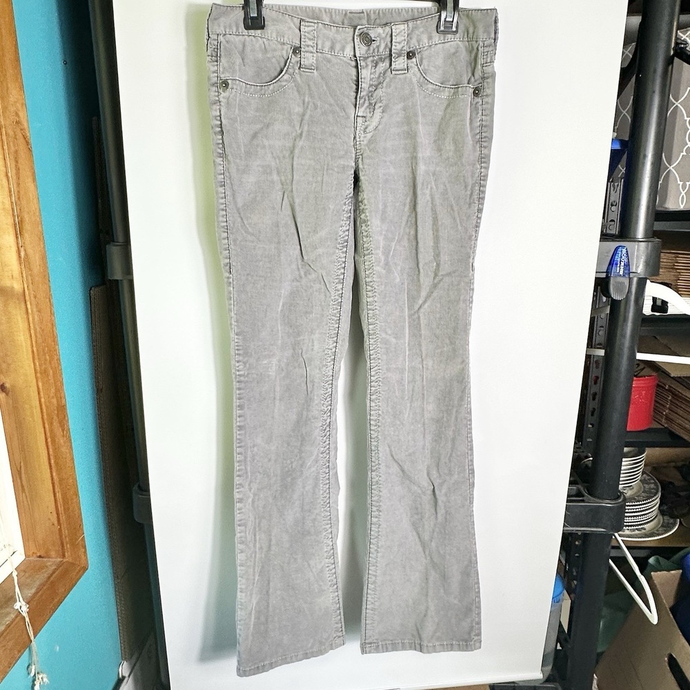 Vintage London Jean Gray Corduroy Bootcut Low Rise Pants Womens Sz 4 Y2K Very Gd